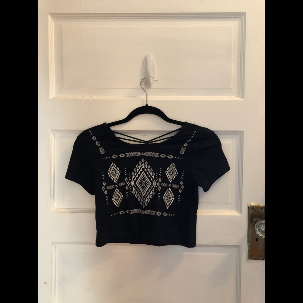 Strap back crop top